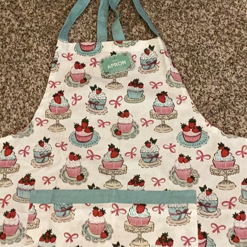 Kitchen Apron with Dessert Motif